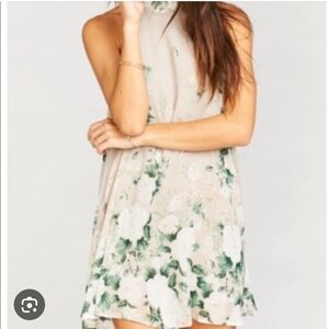 🌸 EUC Show Me Your  Mumu V Back Floral Mini Dress Sz.XS